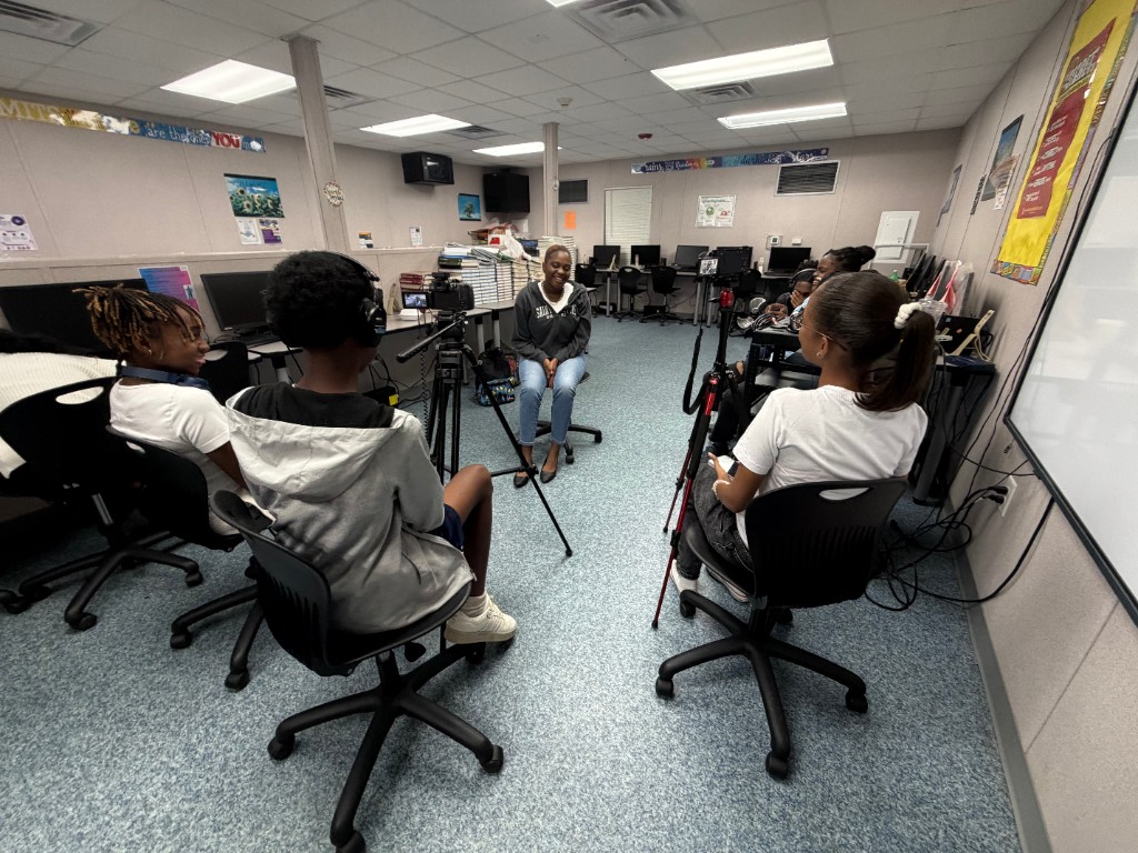 Youth Workforce Development film workshop — students learning videography with USVI Department of Labor summer camp in St. Thomas